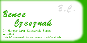 bence czesznak business card